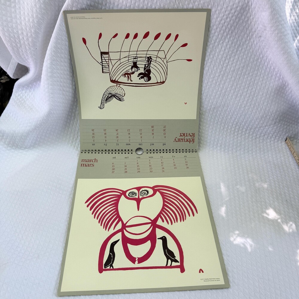 Vintage 1983 Cape Dorset Inuit Art Calendar / Calendrier - West Baffin Eskimo Co - Picture 3 of 9